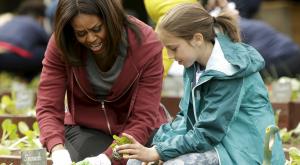 Мишель Обама в последний раз посадила овощи на грядках у Белого дома