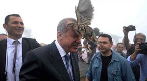 На голову президента Турции села куропатка