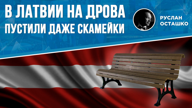 В Латвии на дрова пустили даже скамейки (Руслан Осташко)