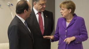 Олланд, Меркель и Порошенко призвали к прекращению огня в Донбассе