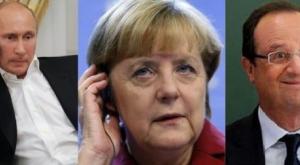 Путин обсудил переговоры в Минске с Меркель и Олландом