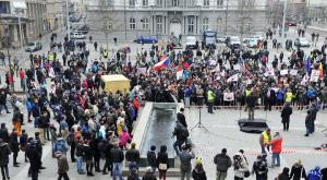 В Праге митинговали против антироссийских санкций